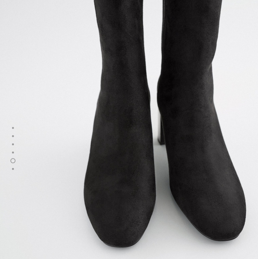 Zara faux suede heeled ankle boots - Picture 2 of 5